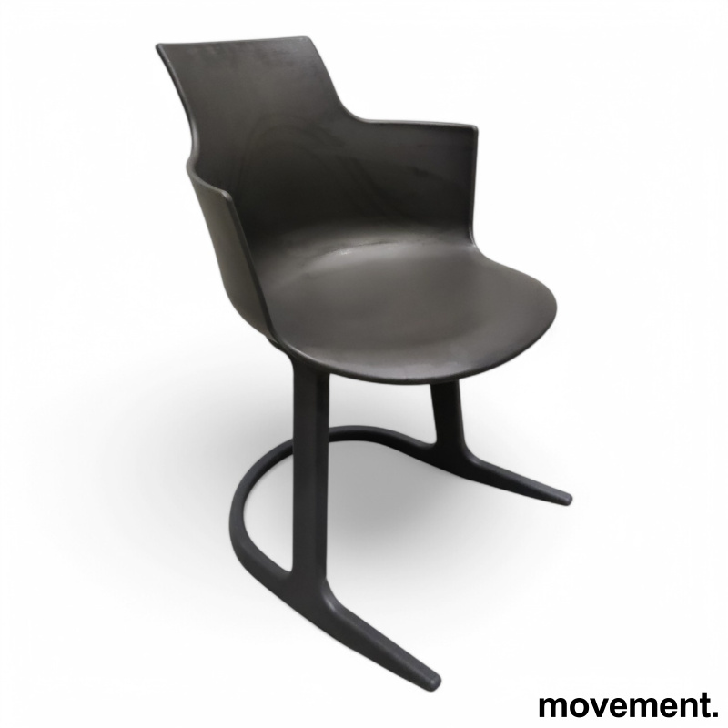 Spisestol / kantinestool i sort - 1 / 3