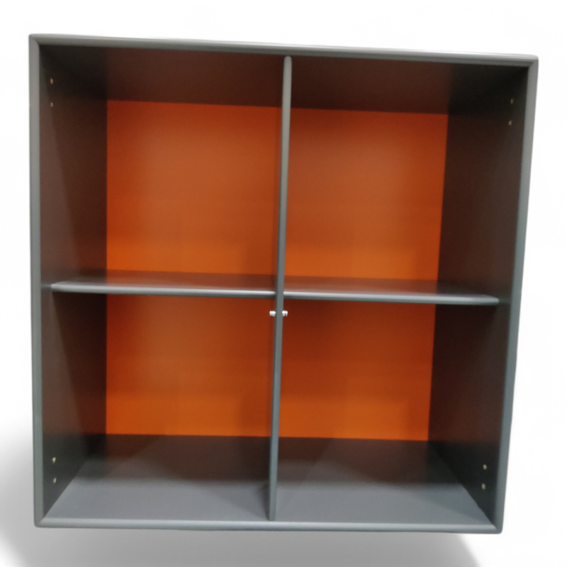 Montana-reol, mørk grå m/orange