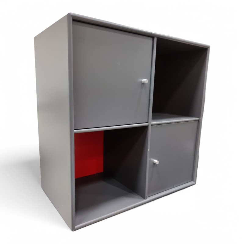 Montana-reol m/2 dører, mørk grå