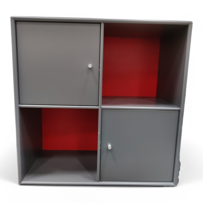 Montana-reol m/2 dører, mørk grå