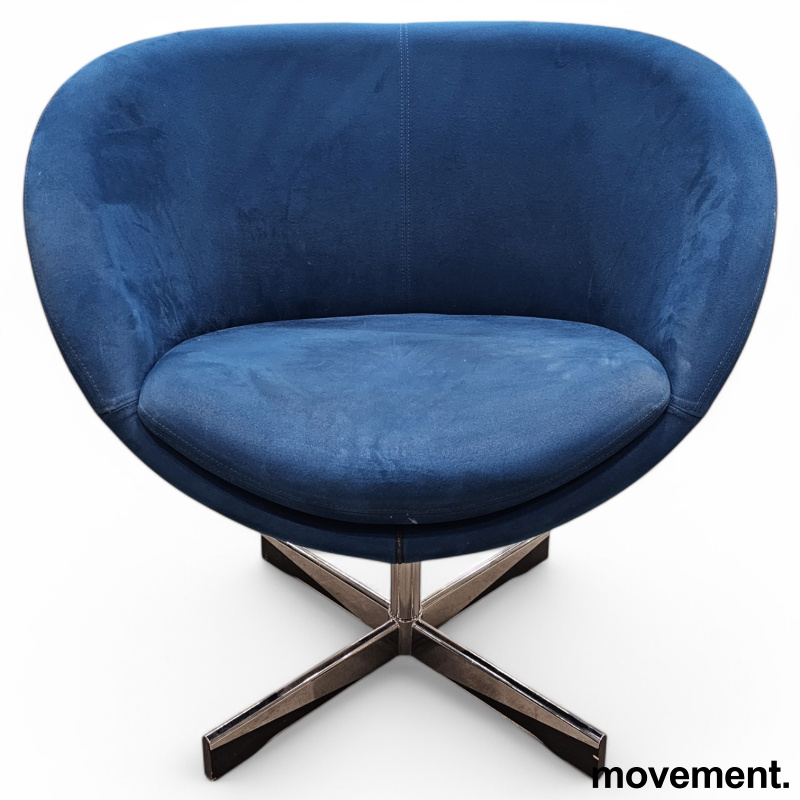 Solgt!Loungestol i blått mikrofiberstoff - 2 / 3