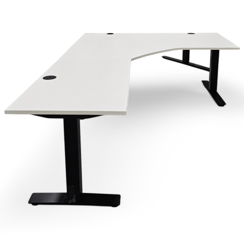 Skrivebord i hvitt / sort fra