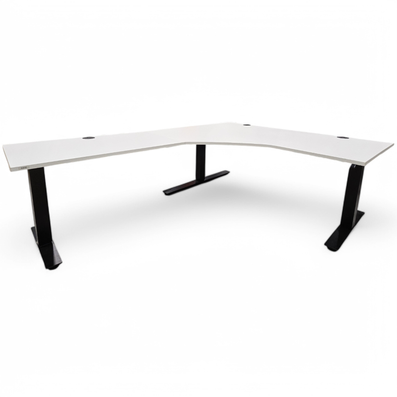 Skrivebord i hvitt / sort fra