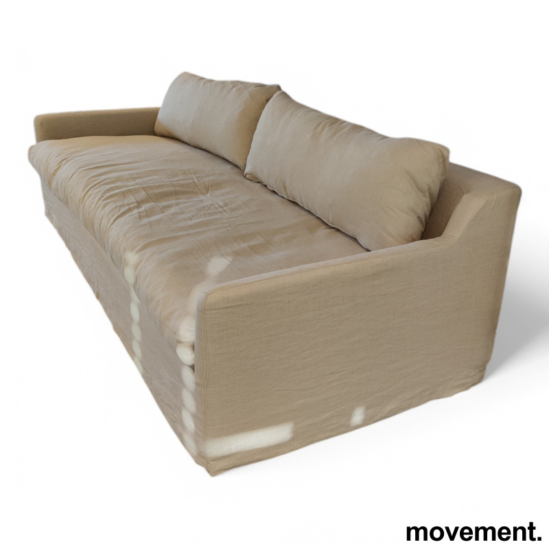 Sofa i lyst sandfarget stoff fra - 5 / 6