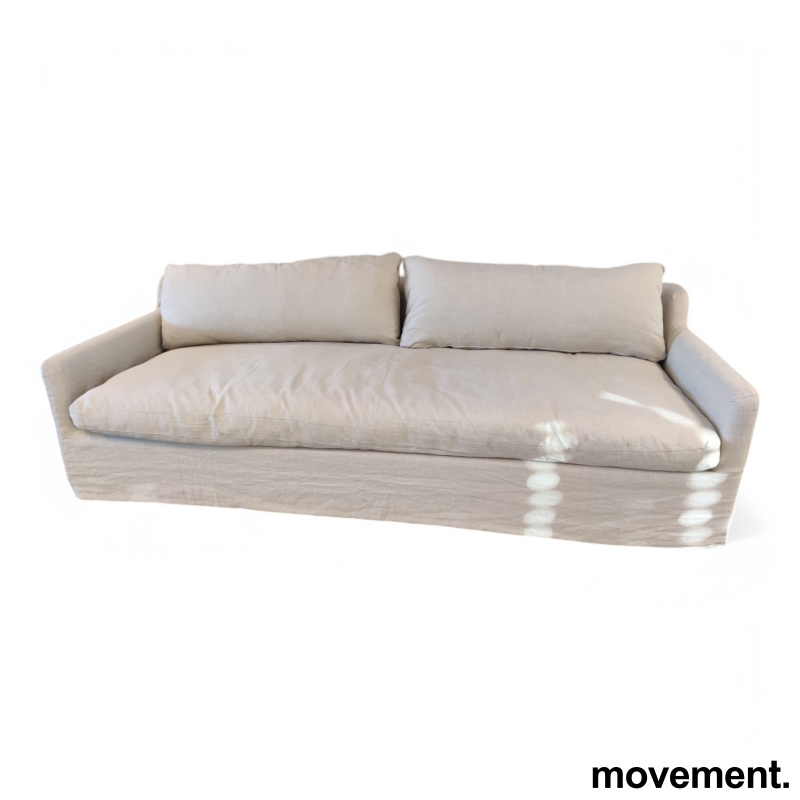 Sofa i lyst sandfarget stoff fra - 2 / 6