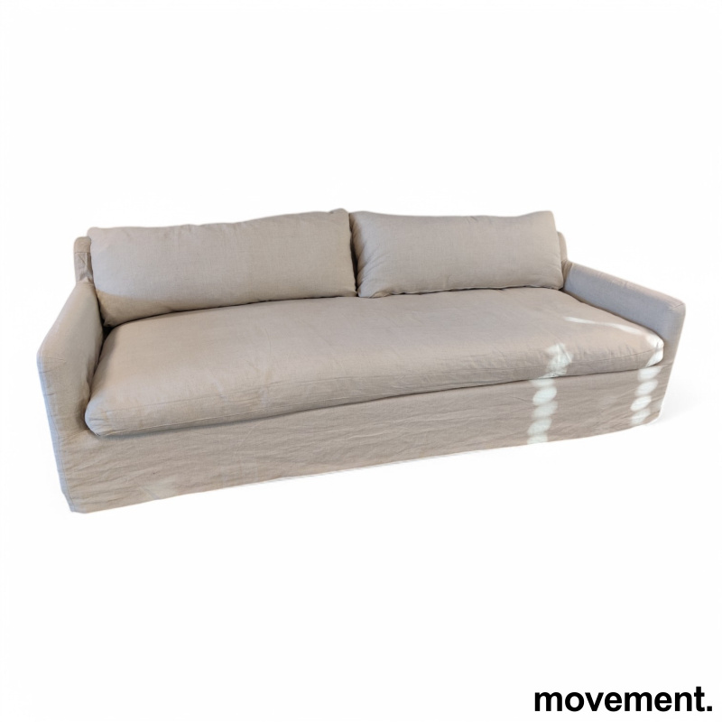 Sofa i lyst sandfarget stoff fra - 1 / 6