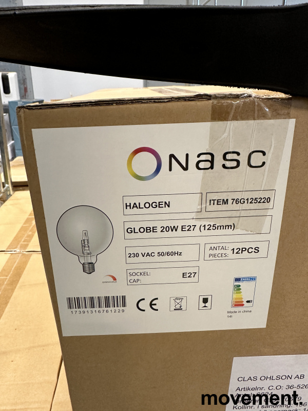 Lyspære E27 Halogen, Globe 20W - 2 / 2