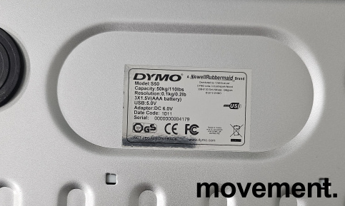 Digital 50kg pakkevekt fra Dymo, - 5 / 5