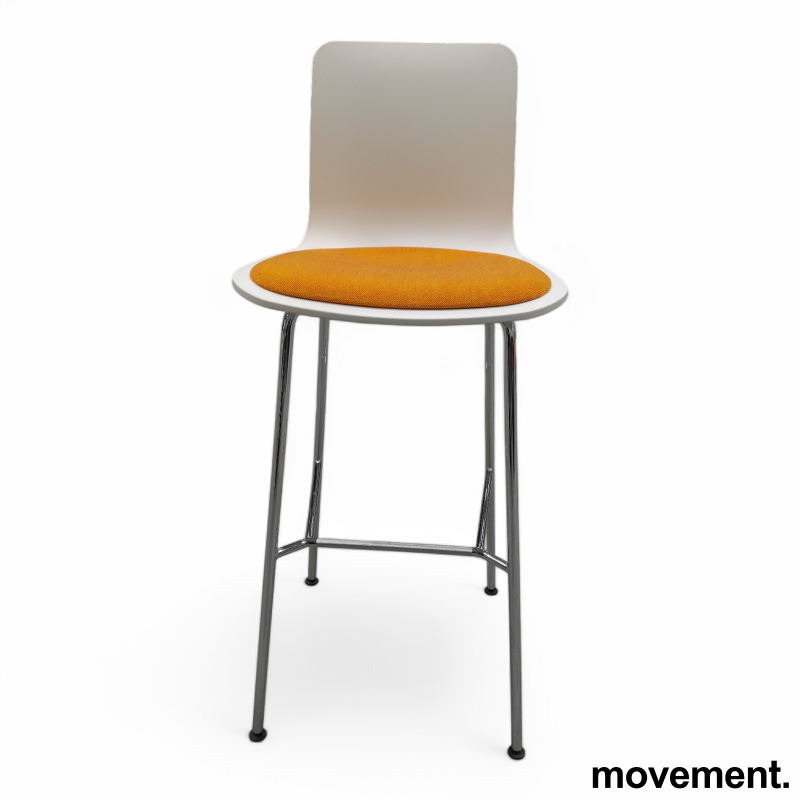 Hal stool high Hvit plast og orange - 2 / 4