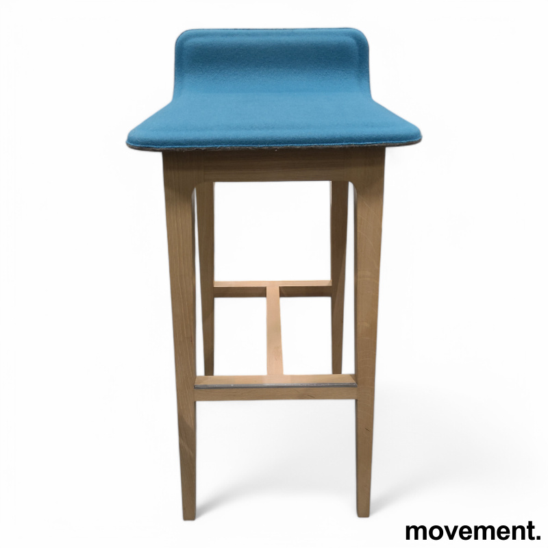 Laia High Stool Blått sete, ben i - 1 / 3