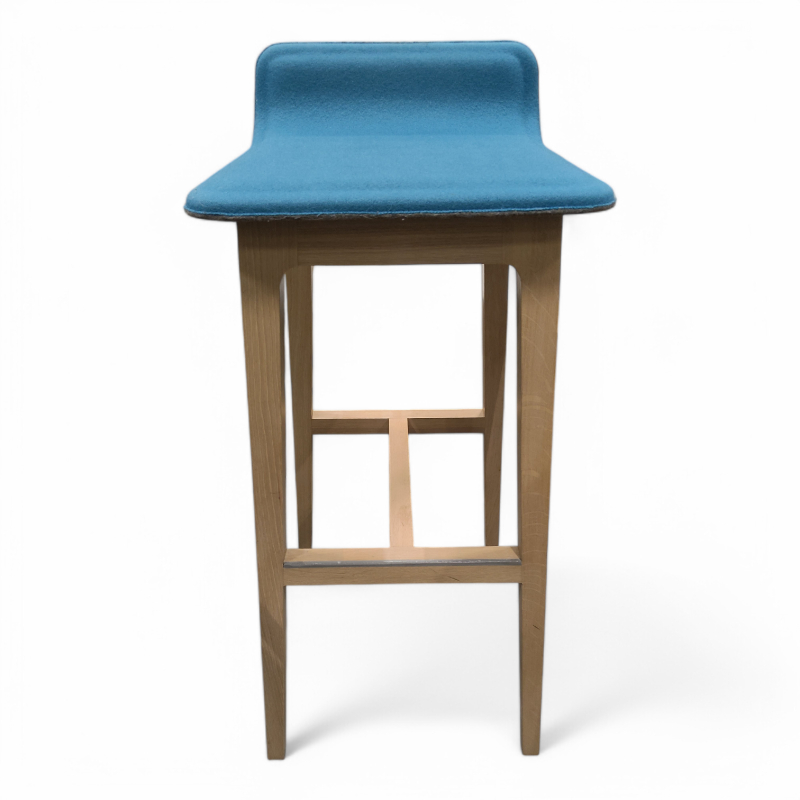 Laia High Stool Blått sete, ben i