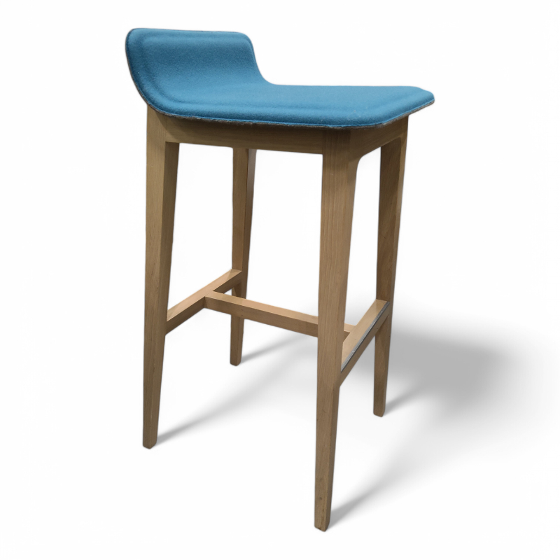 Laia High Stool Blått sete, ben i