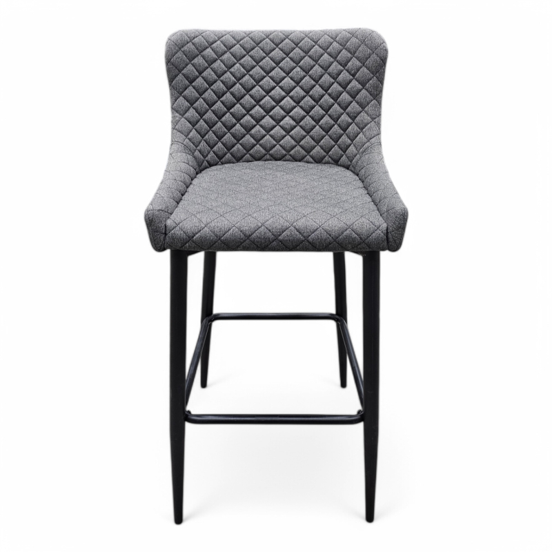 Pebringe barstol Grått stoff, ben i