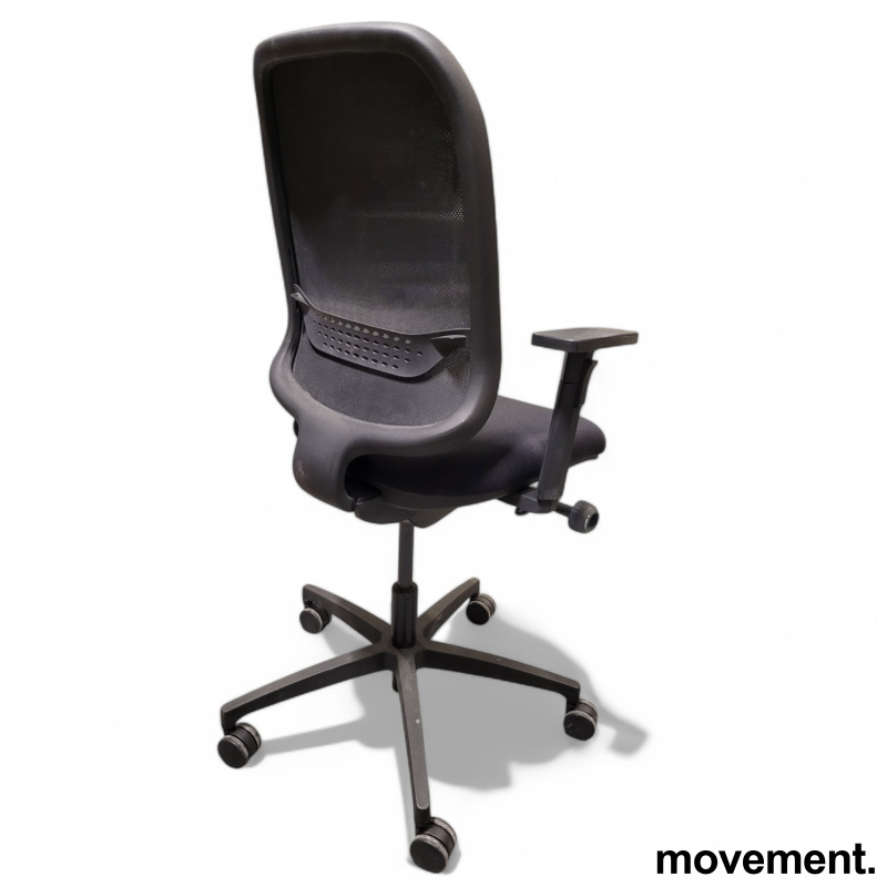 Kontorstol i sort stoff / mesh, - 2 / 3