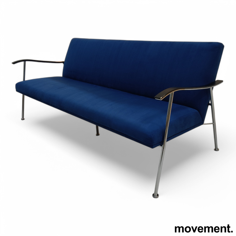 Sahara sofa blått mikrofiberstoff, - 1 / 2