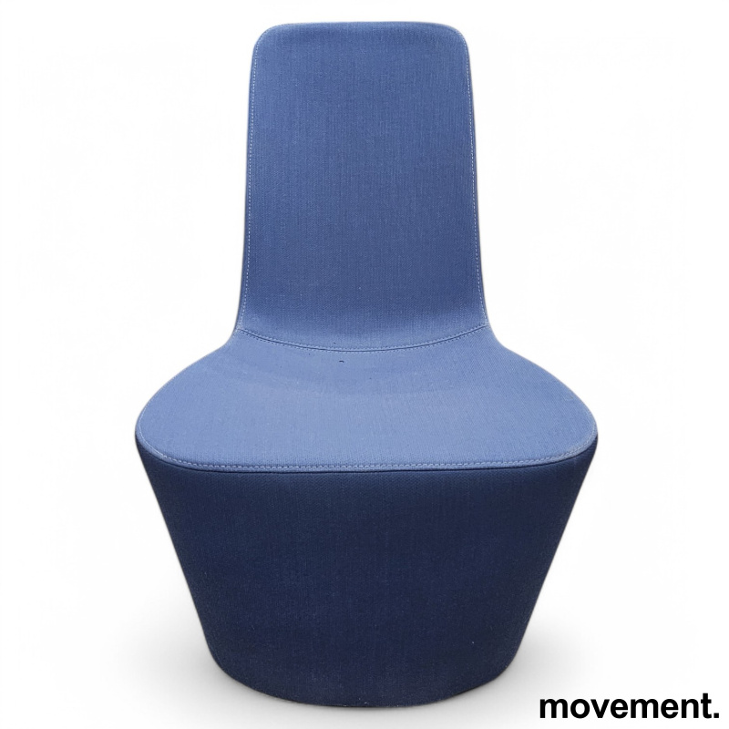 Loungestol i blått stoff fra Vitra, - 2 / 3