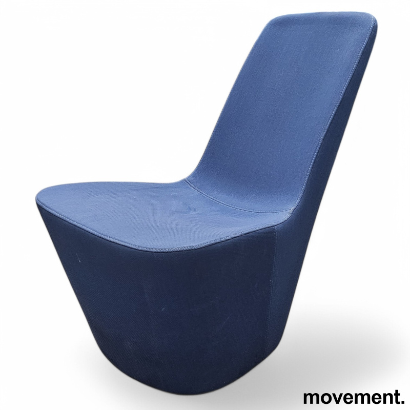 Loungestol i blått stoff fra Vitra, - 1 / 3