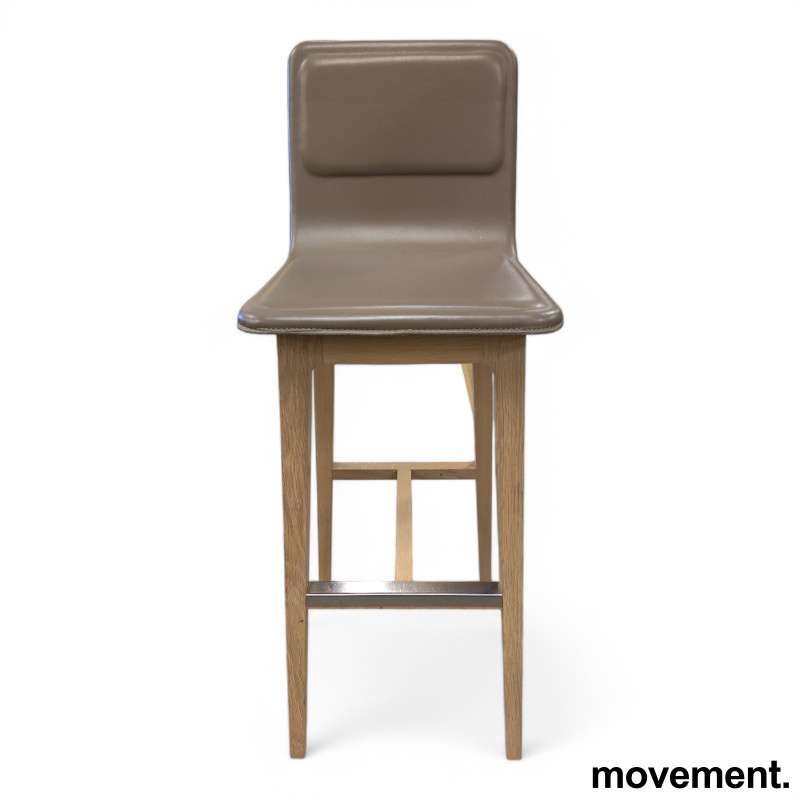 Laia High Stool Brunt skinn, bein - 2 / 3