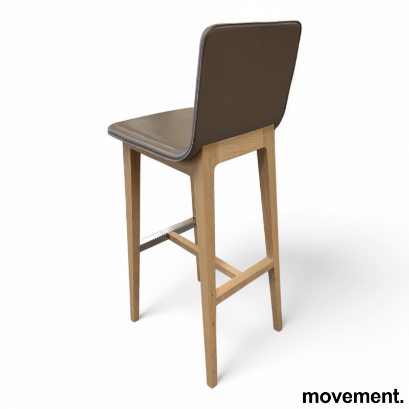 Laia High Stool Brunt skinn, bein - 3 / 3