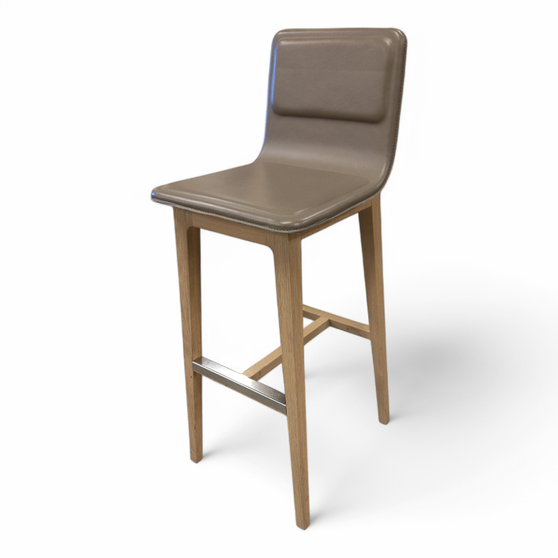 Laia High Stool Brunt skinn, bein