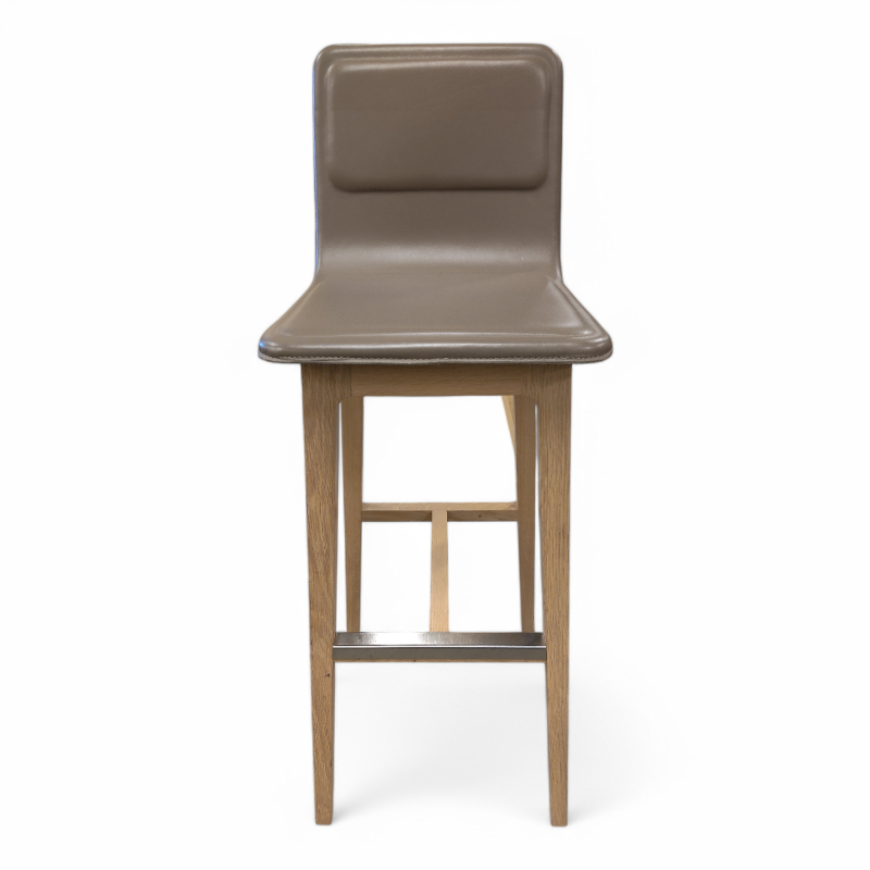 Laia High Stool Brunt skinn, bein