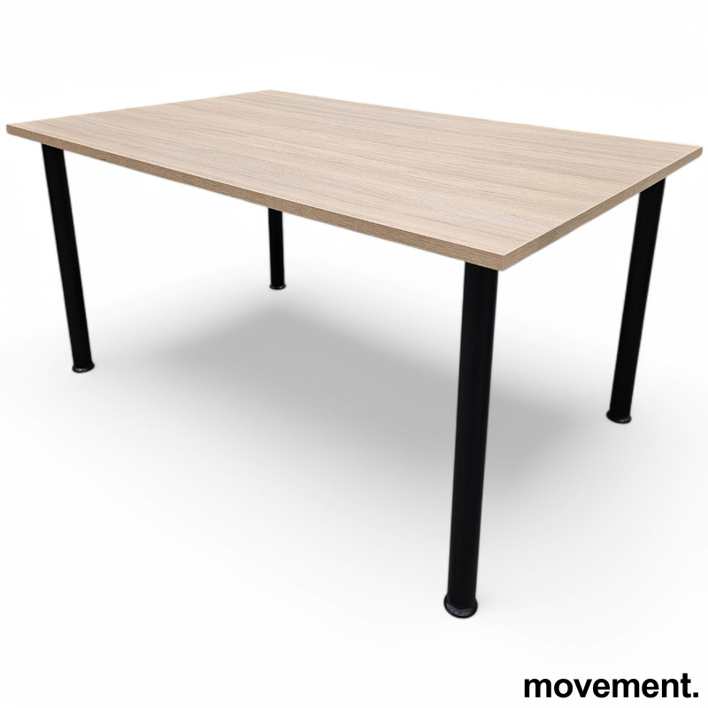 Solgt!Kantinebord i eik laminat / sort, - 2 / 2