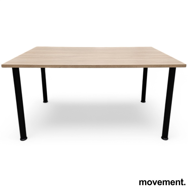Solgt!Kantinebord i eik laminat / sort, - 1 / 2