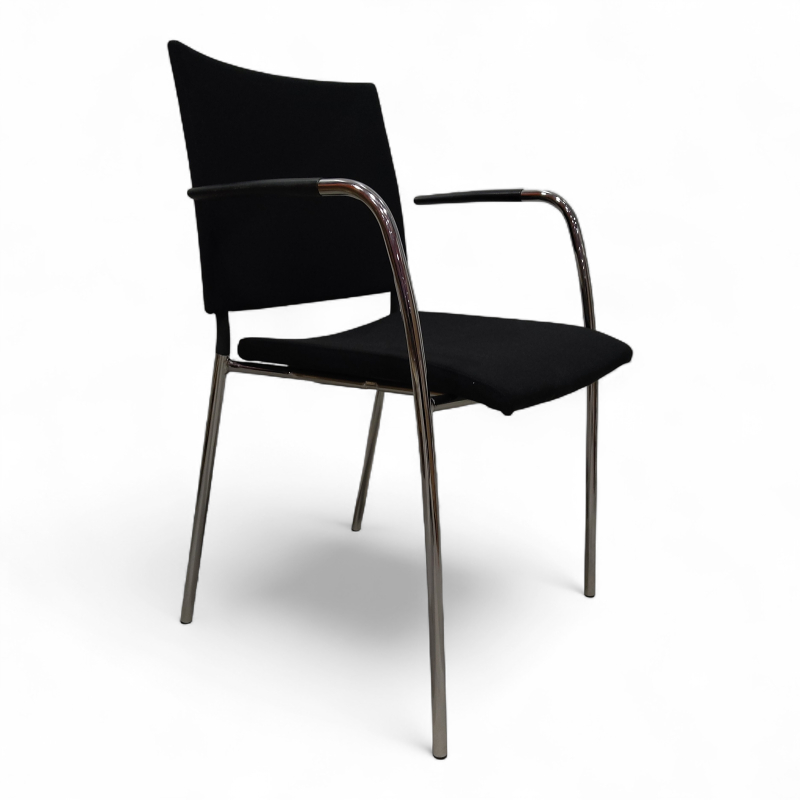 Spira armchair 4 legs sort, ben i