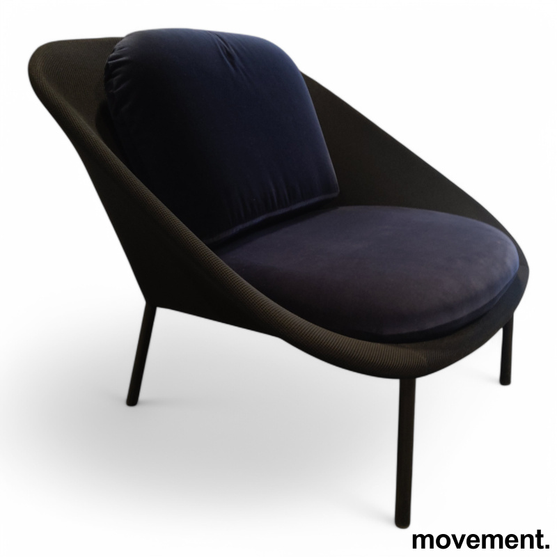 Netframe Easy Chair Mørk blå velur - 1 / 3
