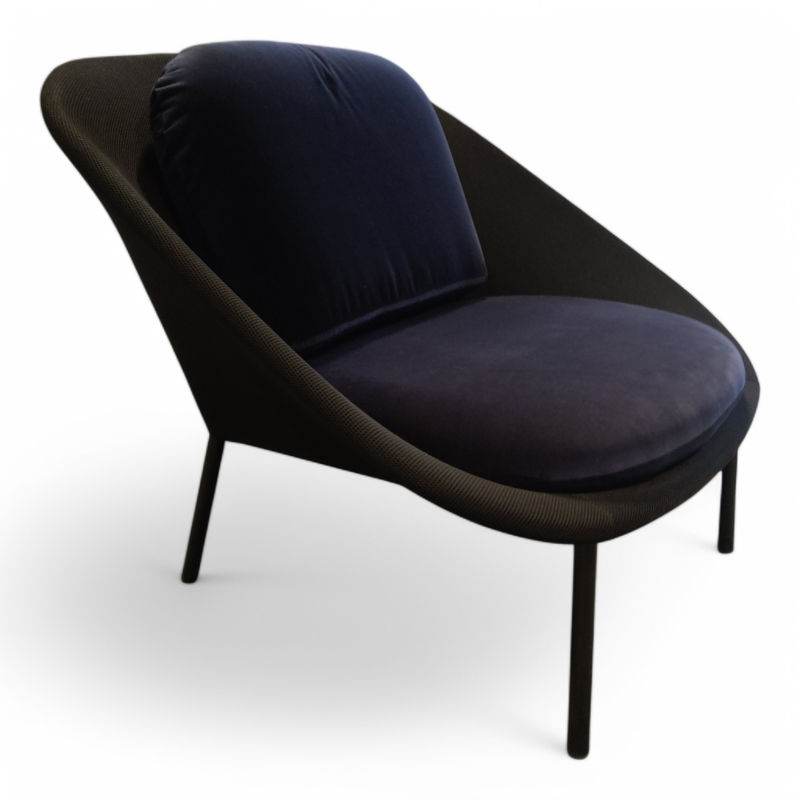 Netframe Easy Chair Mørk blå velur