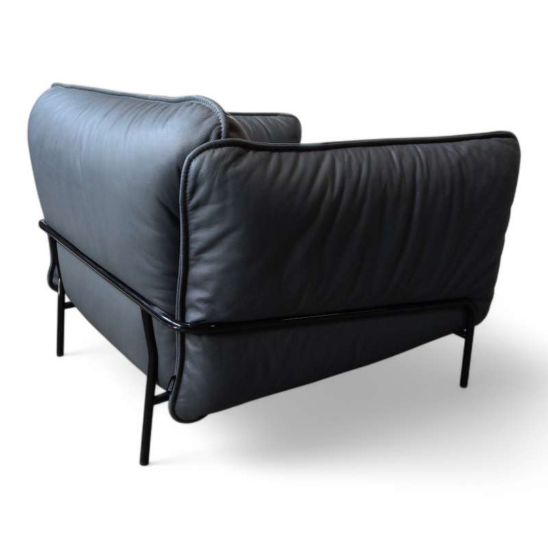 Continental Easy Chair grått skinn