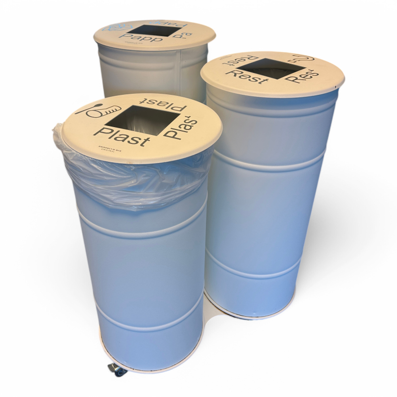 Brooklyn bin 3 bøtter Hvit, Pent