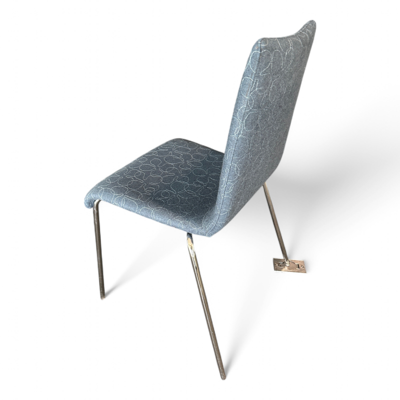 Helpolstret stablestol Mørk blågrå