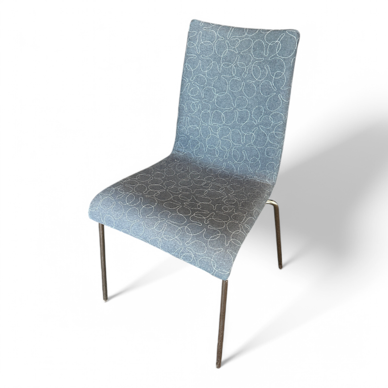 Helpolstret stablestol Mørk blågrå