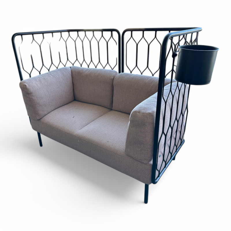 Kove 2-seter med høy grid Rosa