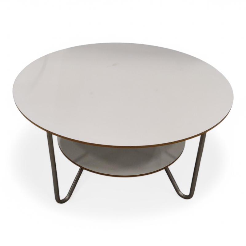 Loungebord Ø=90cm, høyde 45cm Hvit