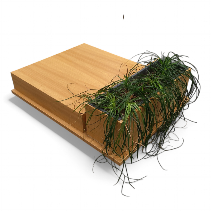 Meet bord med blomsterkasse 