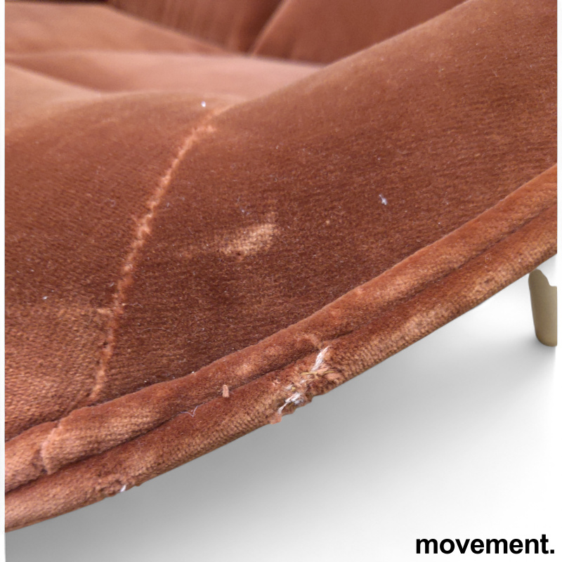 Uchiwa quilted Rustrød velour, ben - 5 / 6