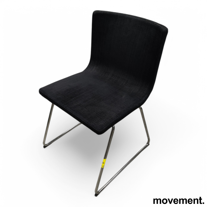 Bernhard Sort, grovt stoff, krom - 1 / 3