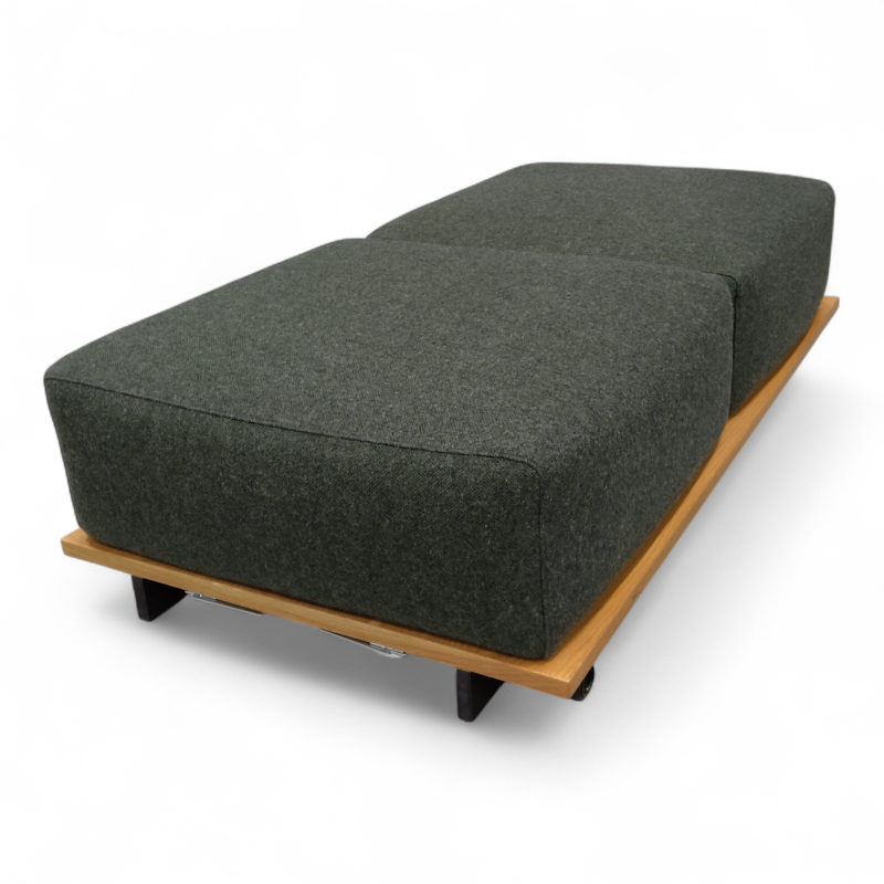 Meet ottoman dobbel Grønt stoff,