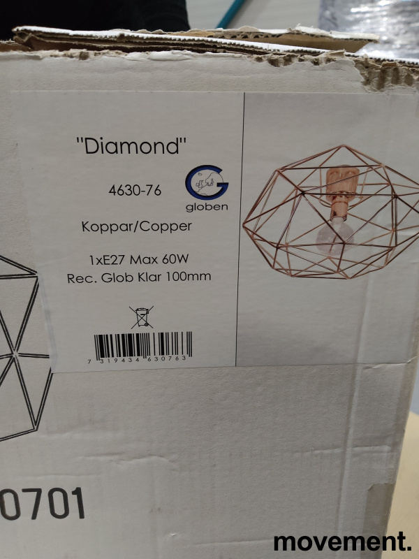 Globen Diamond pendel Kobber, Ny - 2 / 2