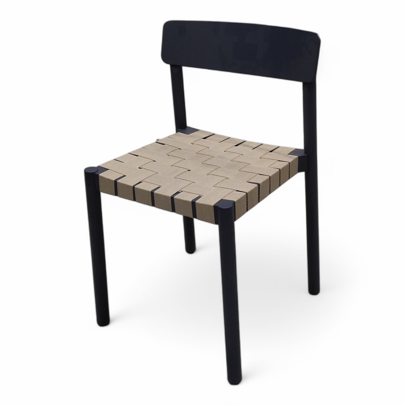 Betty med flettet sete Blålakkert