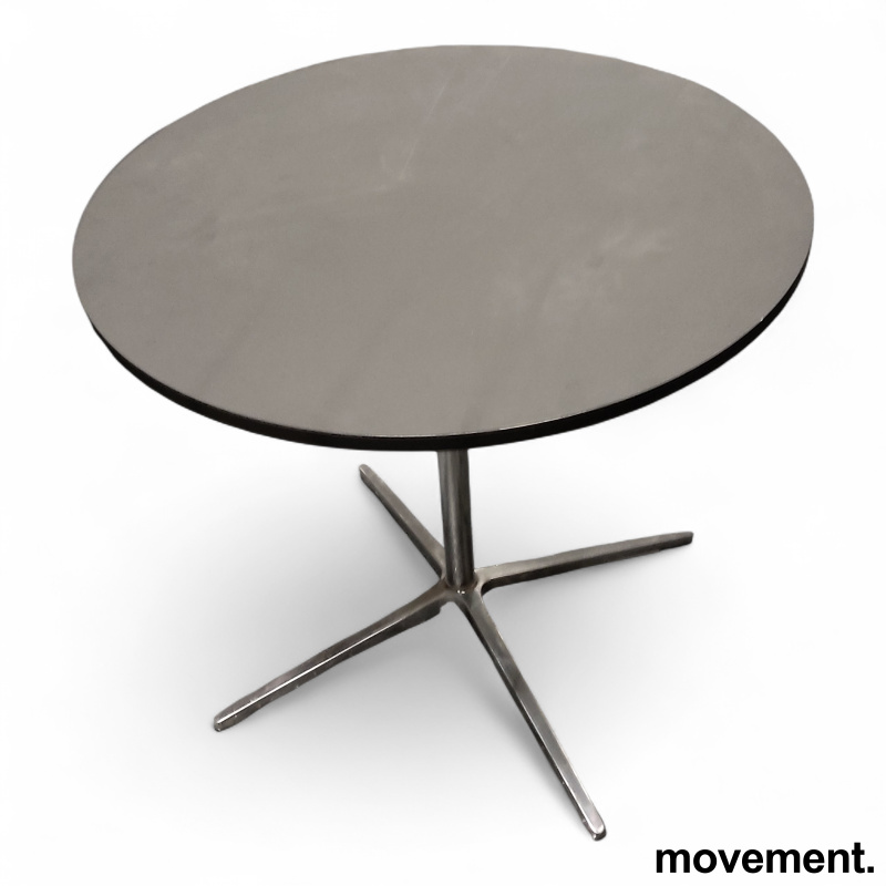 Solgt!Kantinebord Ø=80cm Sort plate, - 1 / 2