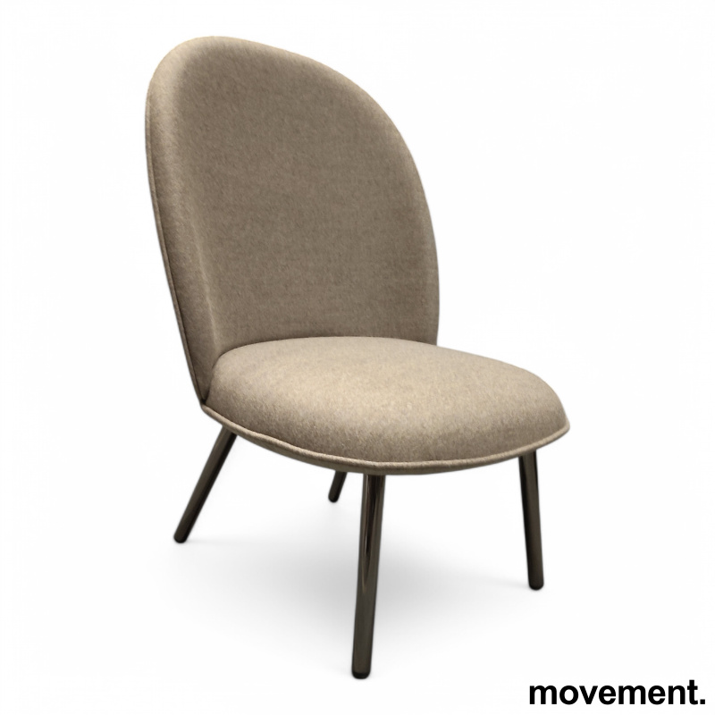 Ace Lounge Chair Steel Brunt Stoff - 1 / 3