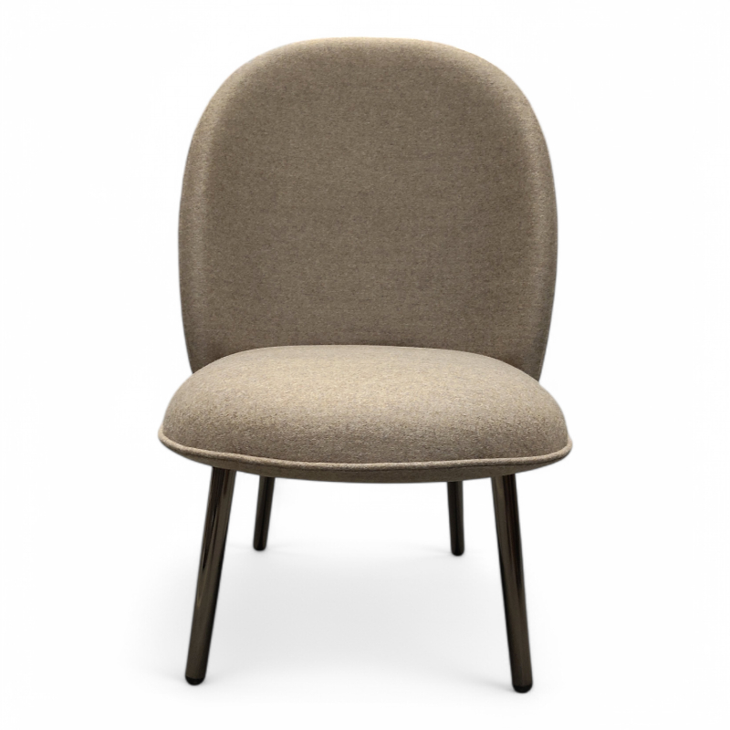 Ace Lounge Chair Steel Brunt Stoff