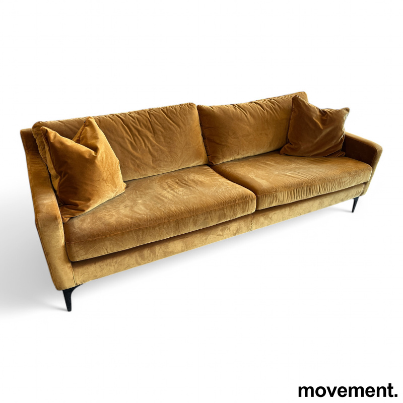 Solgt!Ashta 3-seter Velour Matt Amber, - 2 / 2