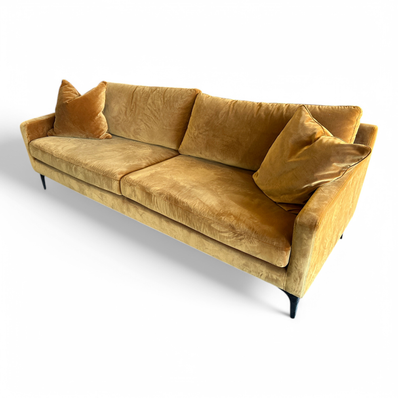 Ashta 3-seter Velour Matt Amber,