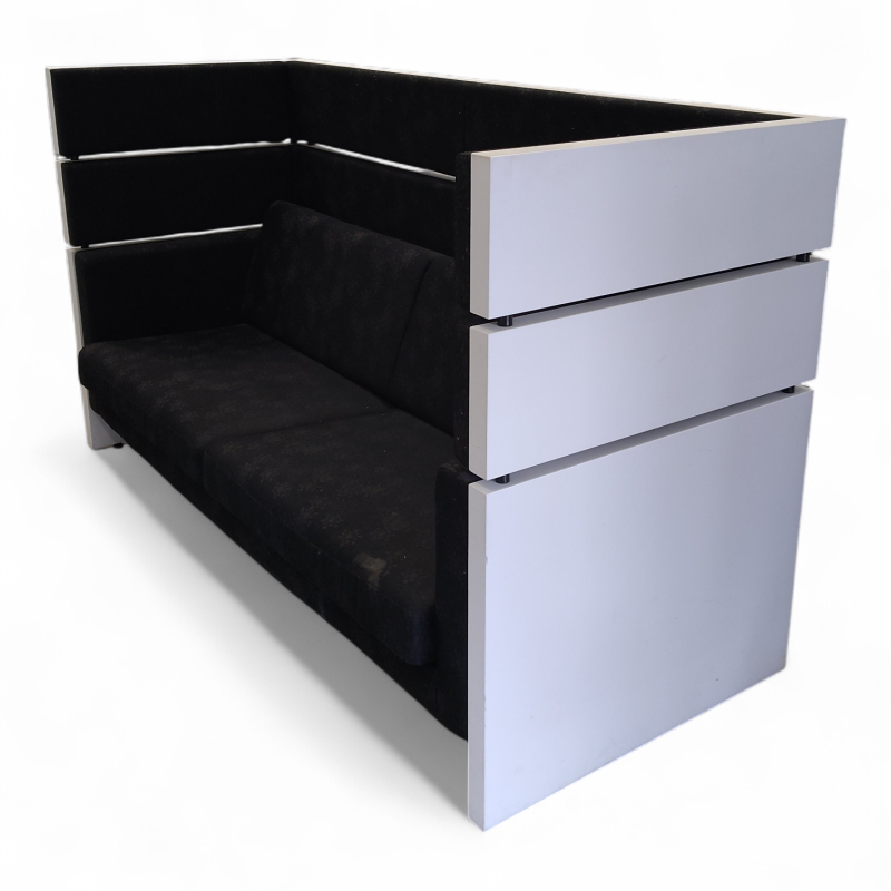 Scandinavia alkovesofa Sort stoff,