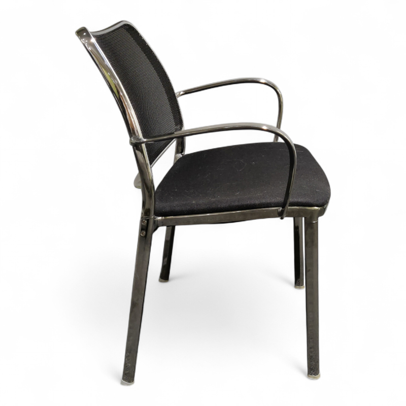 Gas Armchair sort stoff, sort mesh,