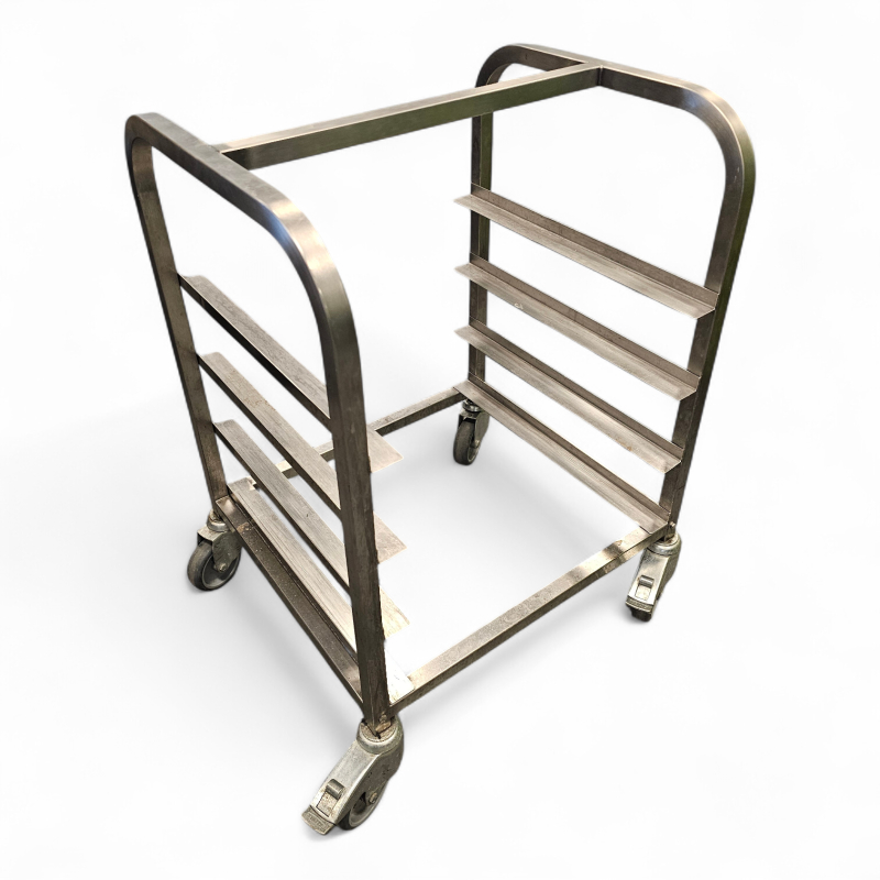 Oppvasktralle i rustfritt stål, 4